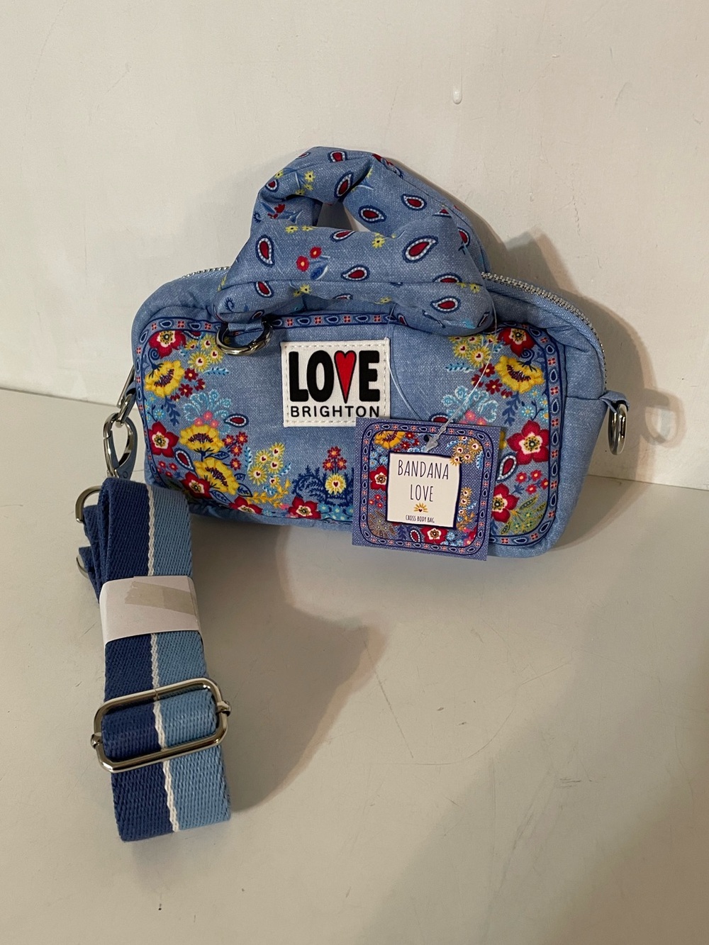 Brighton Bandana Love Crossbody NWT